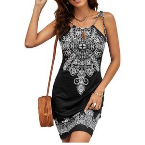 🍒 2/$20 🍒 Small Black and White Bohemian Dress Worn Once